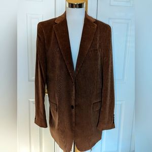 SADDLEBRED Corduroy Sport Coat Blazer Jacket Brown 44 Long